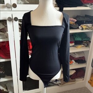 Abercrombie & Fitch Black Square Neck Bodysuit